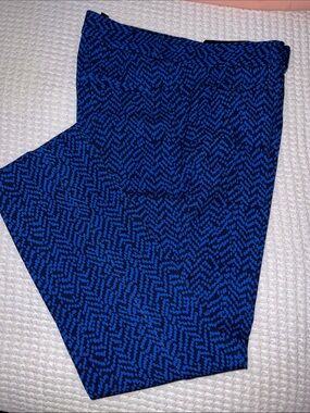 Express Men's Blue & Black Patterned Chinos